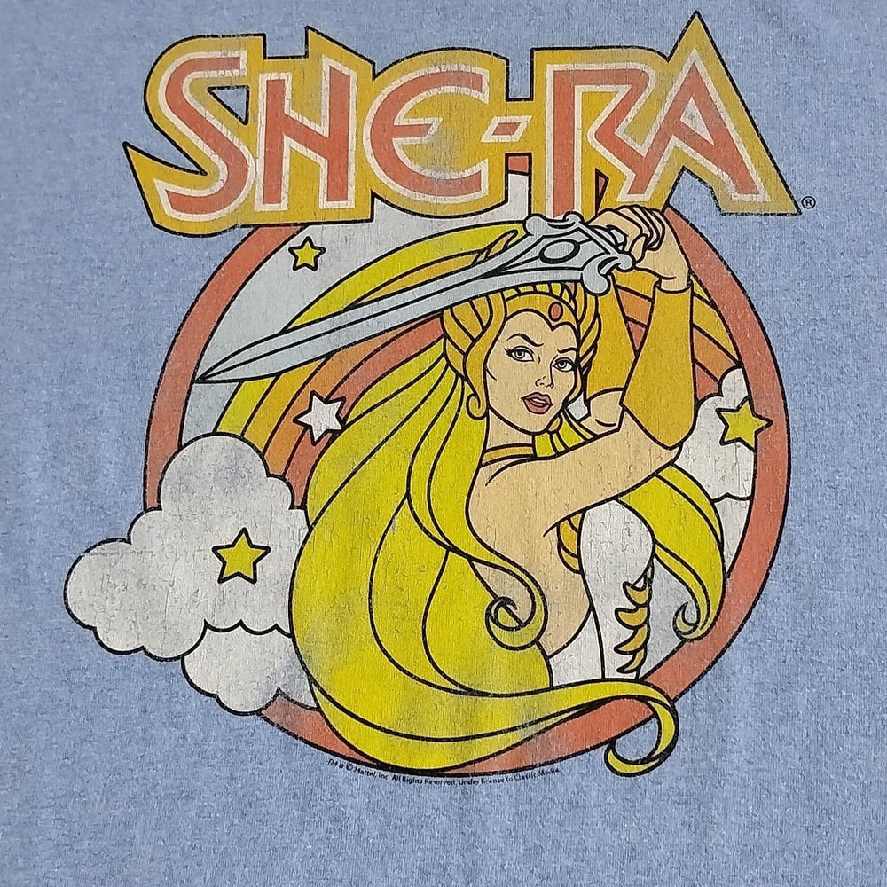 American Classics She-Ra Masters Graphic T-Shirt XL Light Blue Cotton